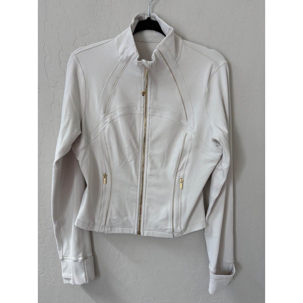 Lululemon Bone/Gold Zipper Define Jacket Size 12